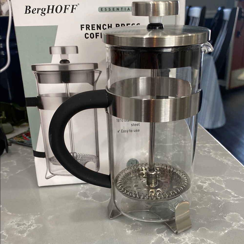Stainless Steel French Press Coffee Maker - Black
